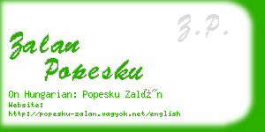 zalan popesku business card